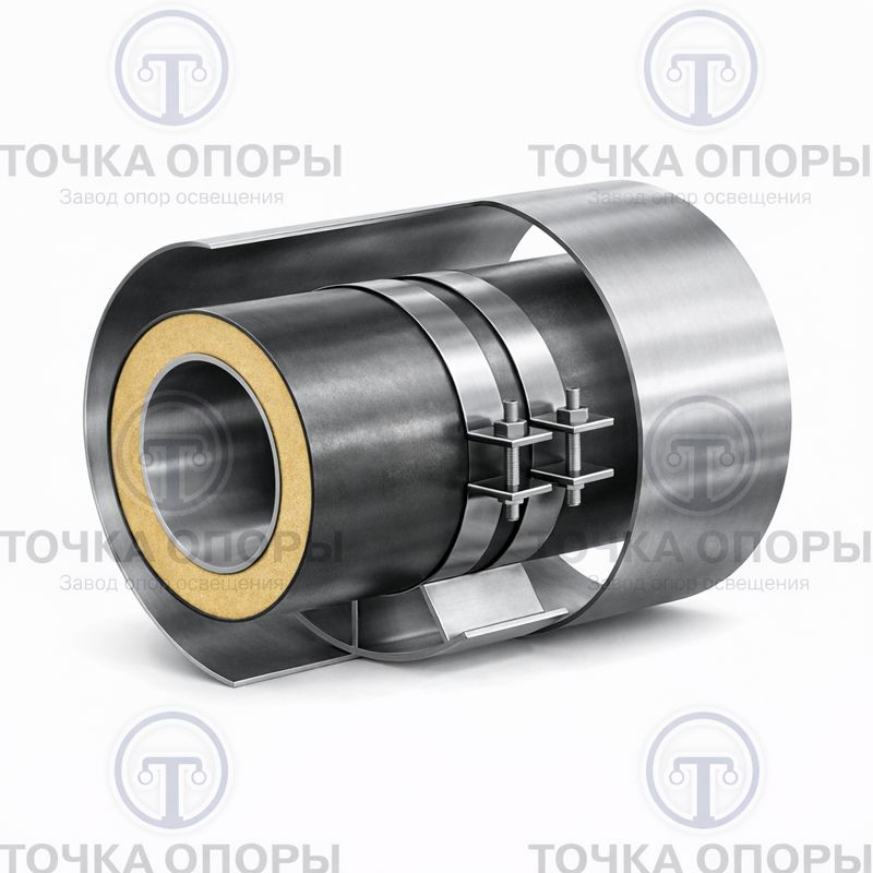 Скользящая опора для прокладки в футляре трубы ППУ Ду25/125/325