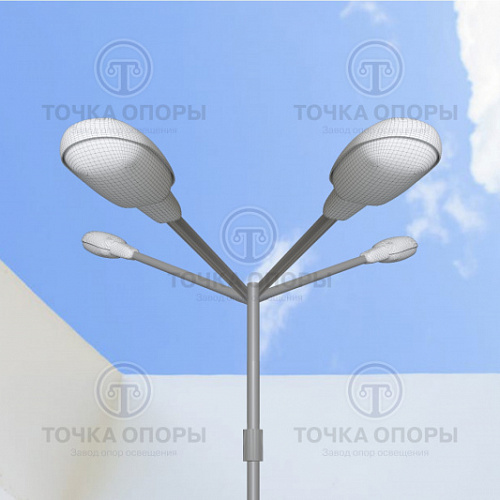 К4-2,0-1,5-/90-Ф4 четырехрожковый консольный кронштейн