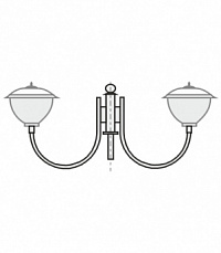 К41-0,3-0,6-0-5 торшерный двухрожковый кронштейн